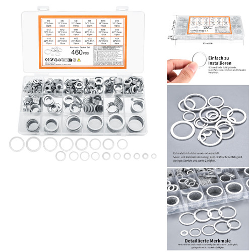 Aluminium dichtungsringe set - aluminium,