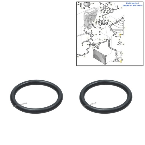 Kühlerschlauch dichtring - 2x,